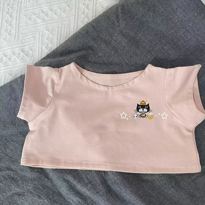 Bartholomew bear clothes outfits - Pink Cat T-shirts - FX34 (Tiny/Medium/Large/Huge)