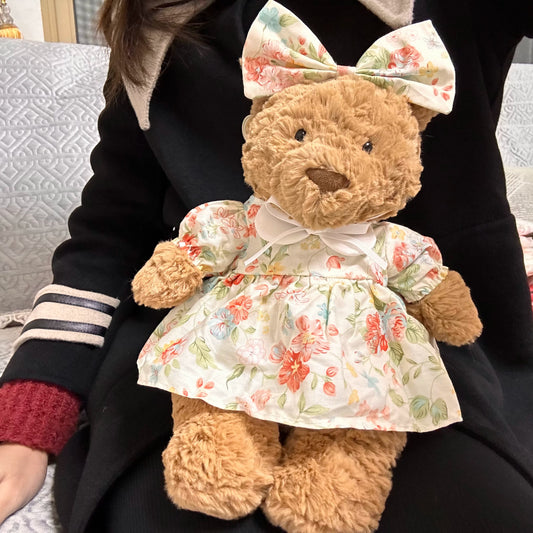 Monet Garden Dress for Bartholomew Bear Plush – 14-Inch Outfit