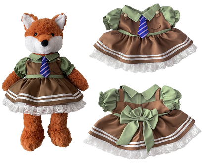 Fox Officer Puffy Dress for Bartholomew Bear Plush – 14-Inch Outfit