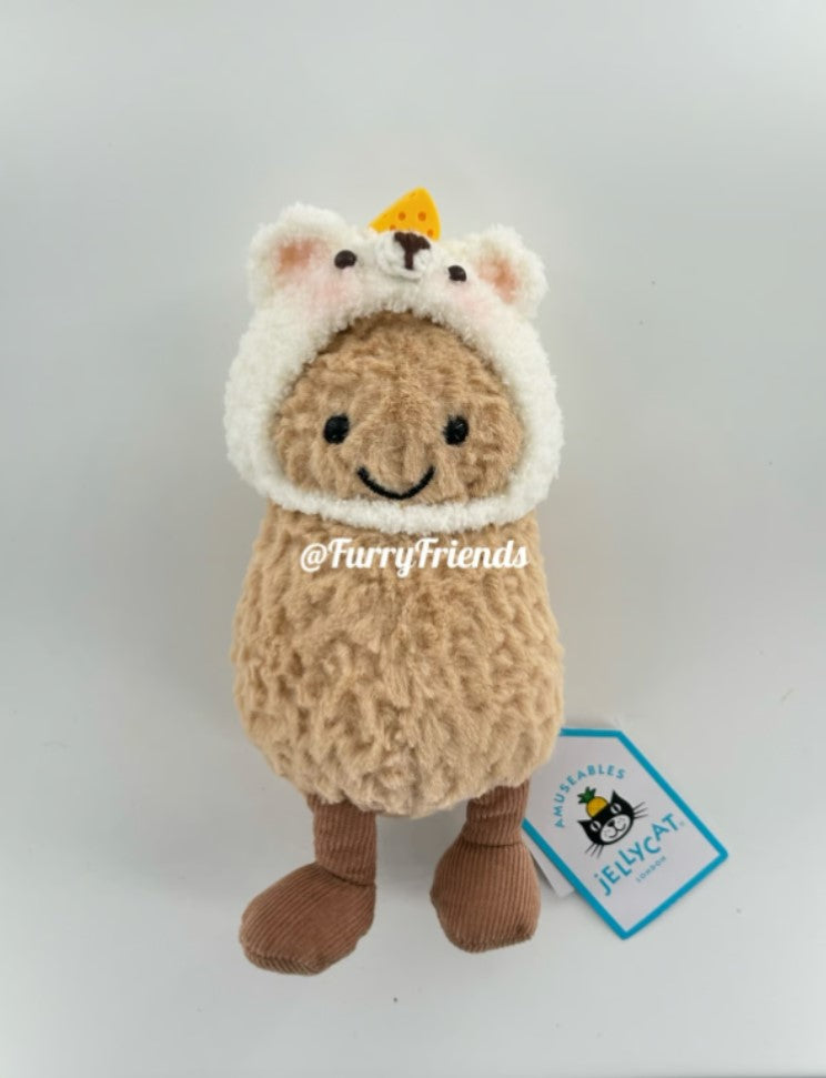 3inch jellycat amusable peanut/small peanut penguin cute hat outfit - polar bear