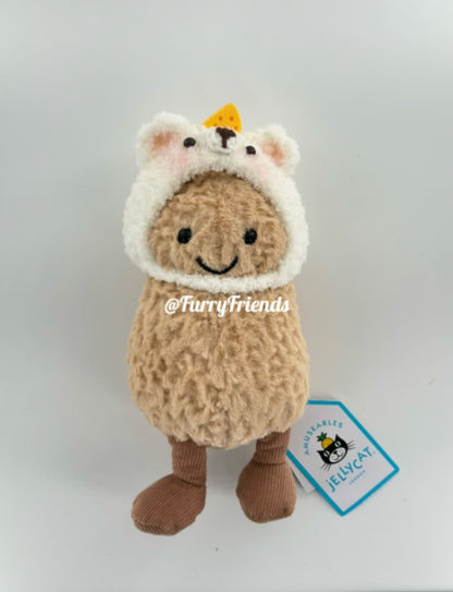 3inch jellycat amusable peanut/small peanut penguin cute hat outfit - polar bear - AP08