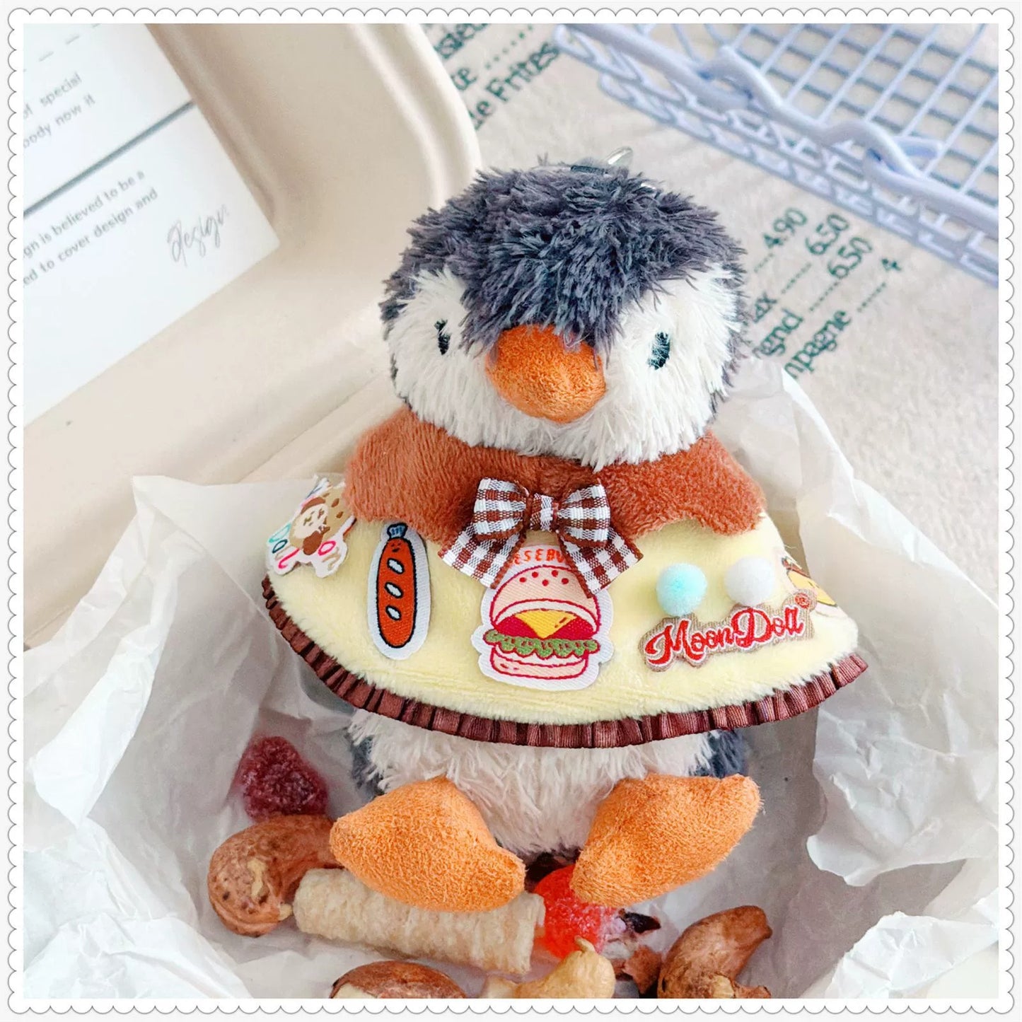 Bartholomew Bear Bag Charm clothes outfits - Cream Top & Caramel Pudding Cape