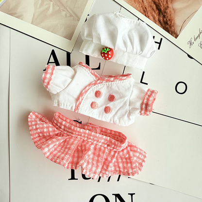 4inch bag charm cute custom clothes outfits - pink chef