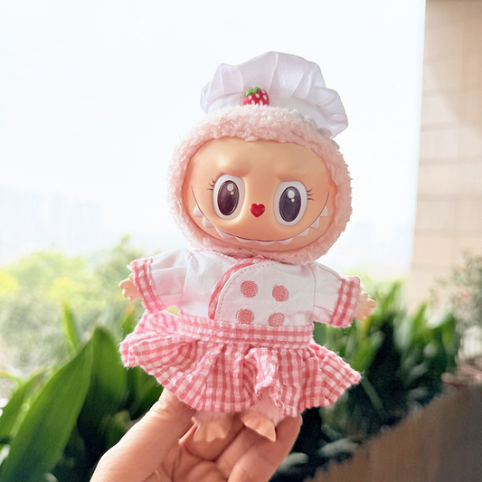 4inch bag charm cute custom clothes outfits - pink chef