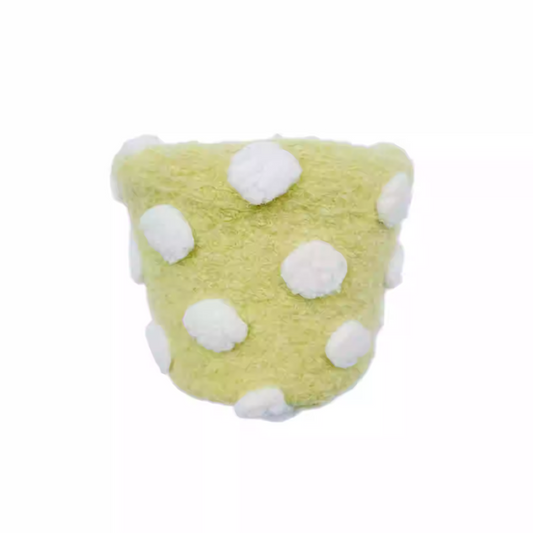 Plushf - Green and white woolen flowerpot planter plush