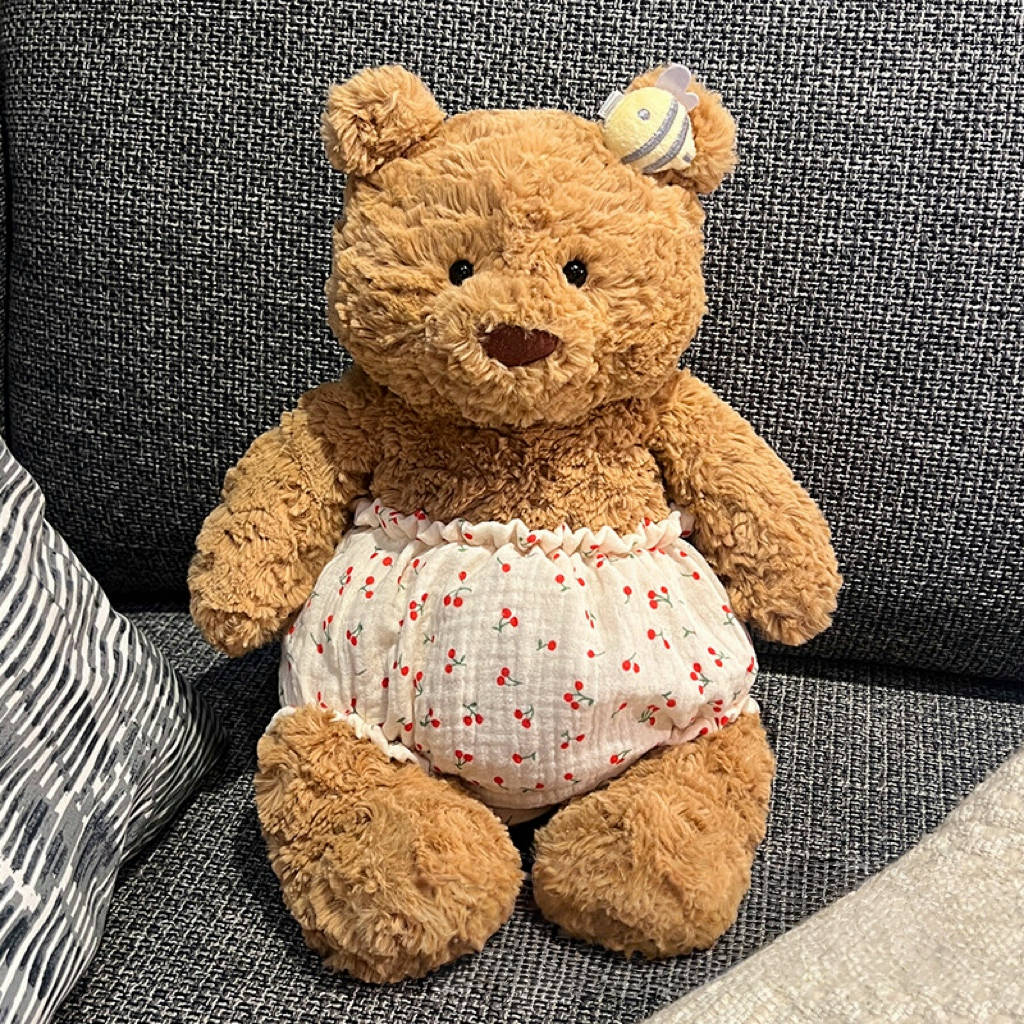 Medium/Large Bartholomew bear cute custom clothes outfits - Multiple color pull-ups & bee clip