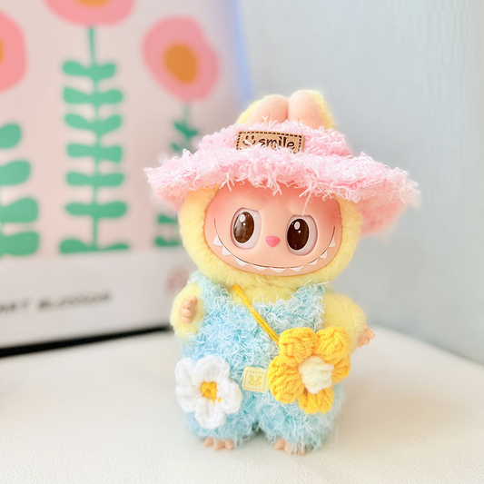 4inch bag charm cute custom clothes outfits - flower set - LBB041