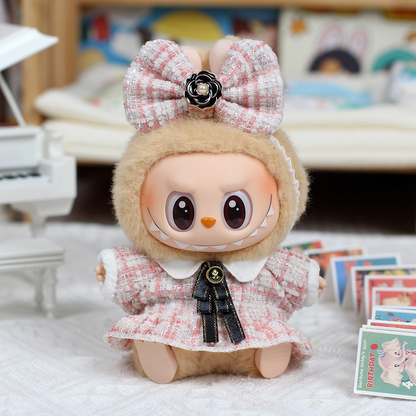 4inch bag charm cute custom clothes outfits - Elegant dress with bow - 0523/0329