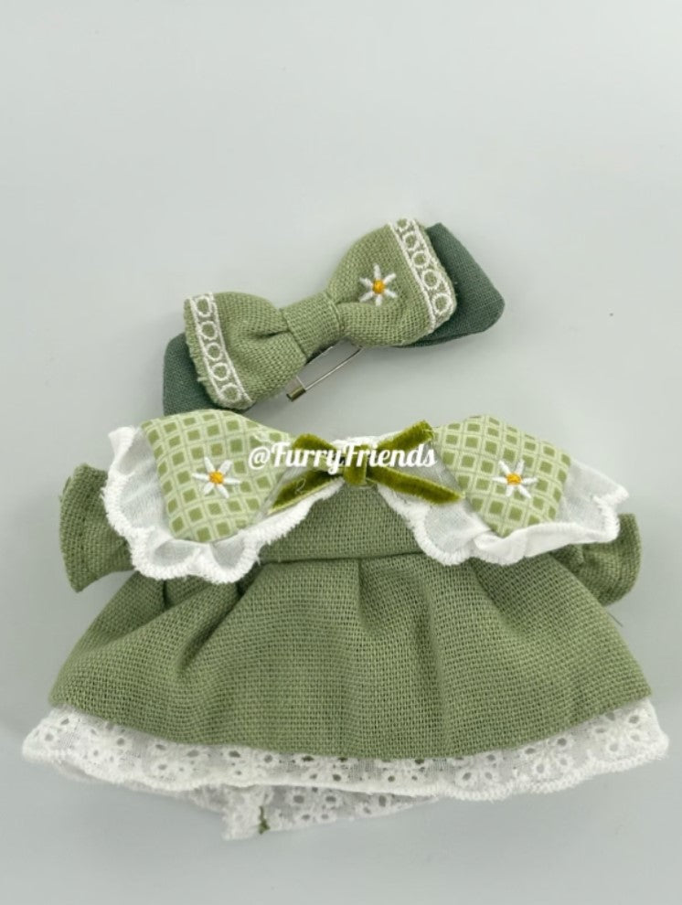 4inch bag charm cute custom clothes outfits - green dress