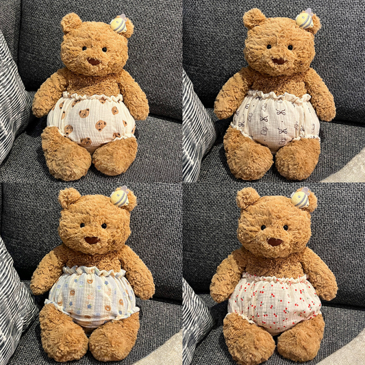 Medium/Large Bartholomew bear cute custom clothes outfits - Multiple color pull-ups & bee clip