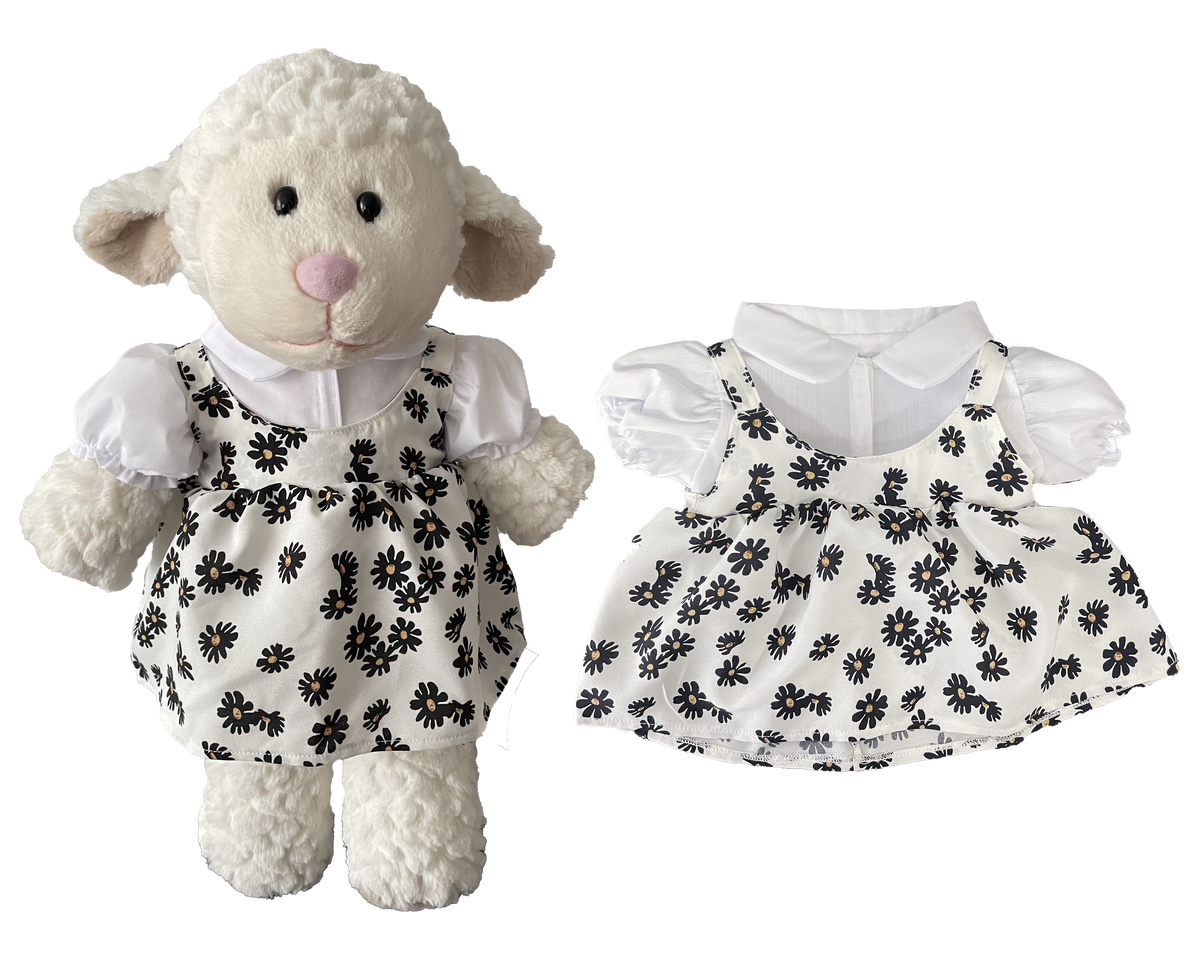 Floral Princess Dress for Bartholomew Bear Plush – 14-Inch Outfit