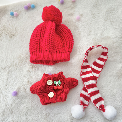 4inch bag charm cute custom clothes outfits - red sweater - 020201