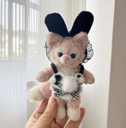 4inch bag charm cute custom clothes outfits - black bunny girl - 010105