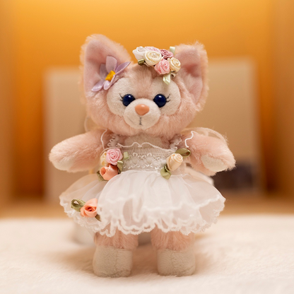 4inch bag charm cute custom clothes outfits - white and pink fairy dress - 0507/0523