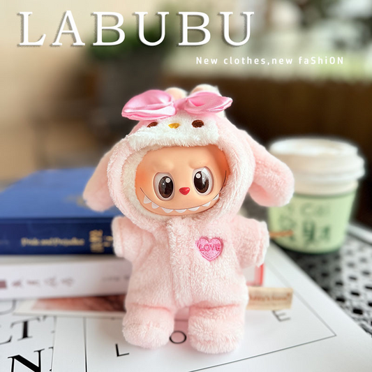 4inch bag charm cute custom clothes outfits - pink melody overall - 053104