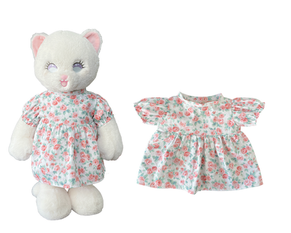 Pink Rose Dress for Bartholomew Bear Plush – 14-Inch Outfit