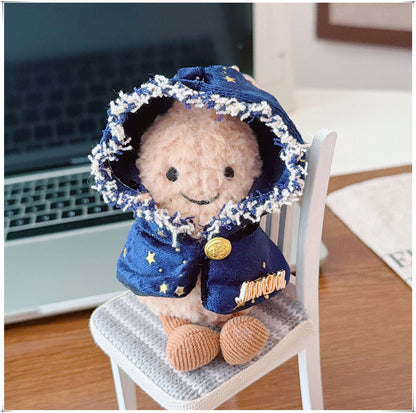 Bartholomew Bear Bag Charm clothes outfits - White / Blue Dream Star Shawl