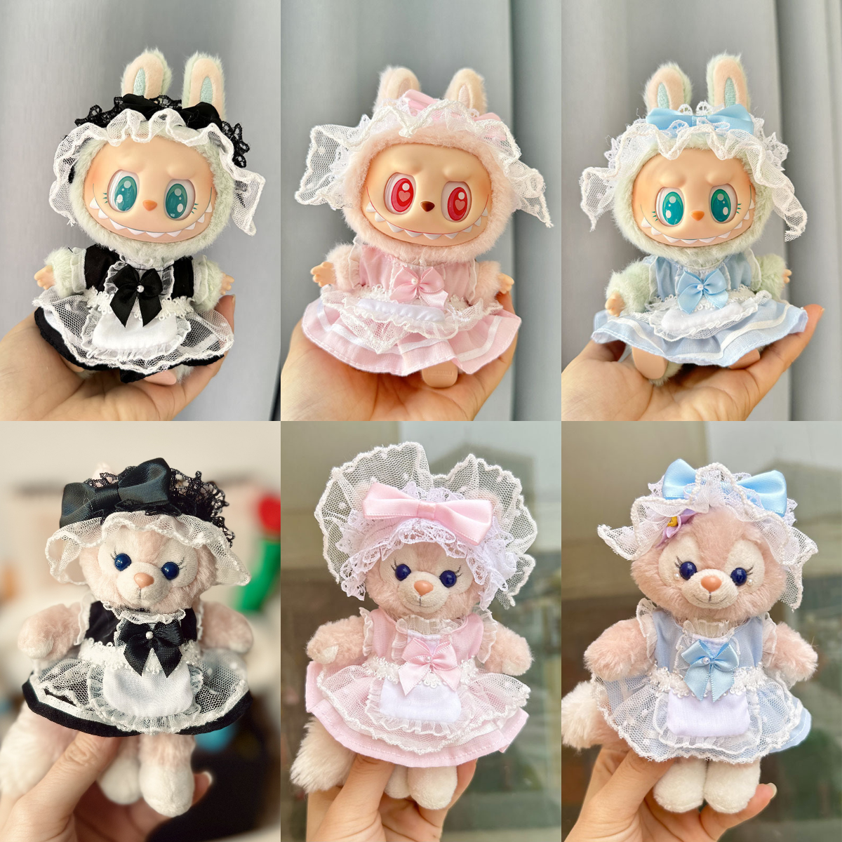 4inch bag charm cute custom clothes outfits - maid dress