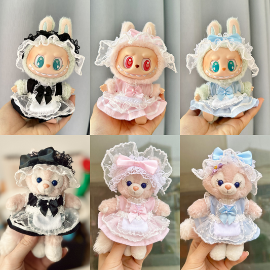 4inch bag charm cute custom clothes outfits - maid dress