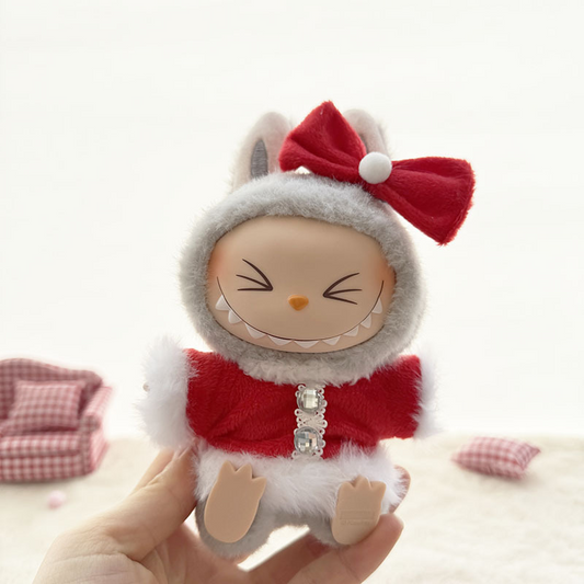 4inch bag charm cute custom clothes outfits - Christmas red dress