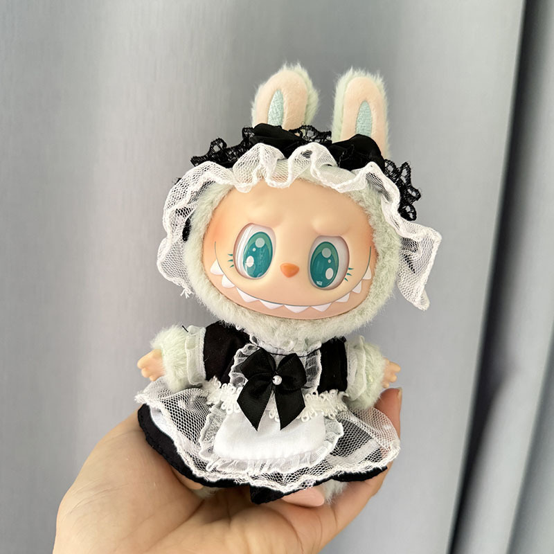 4inch bag charm cute custom clothes outfits - maid dress