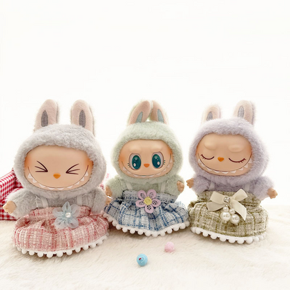 4inch bag charm cute custom clothes outfits - pink/blue/green dress - 021815/021816/021817