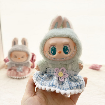 4inch bag charm cute custom clothes outfits - pink/blue/green dress - 021815/021816/021817