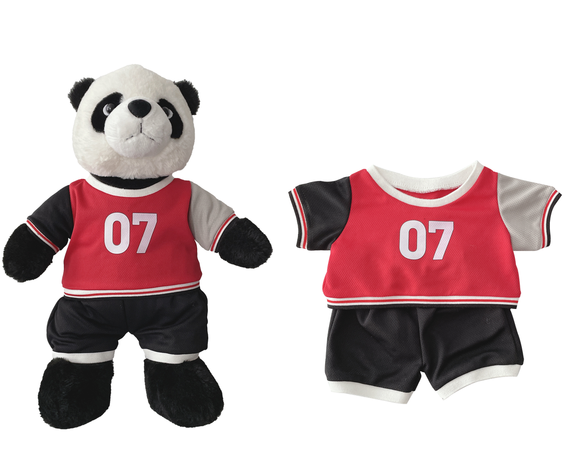 Soccer Uniform Outfit for Bartholomew Bear Plush – 14-Inch Outfit