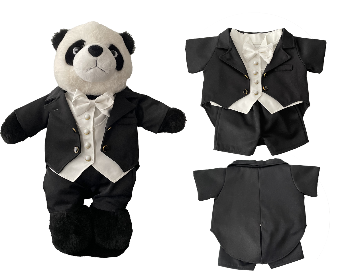 Tailcoat Suit 3-Piece Outfit Set for Bartholomew Bear Plush – 14-Inch Outfit