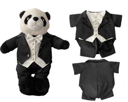 Tailcoat Suit 3-Piece Outfit Set for Bartholomew Bear Plush – 14-Inch Outfit