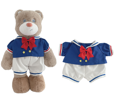 Blue Sailor Top & White Pants Outfit for Bartholomew Bear Plush – 14-Inch Outfit