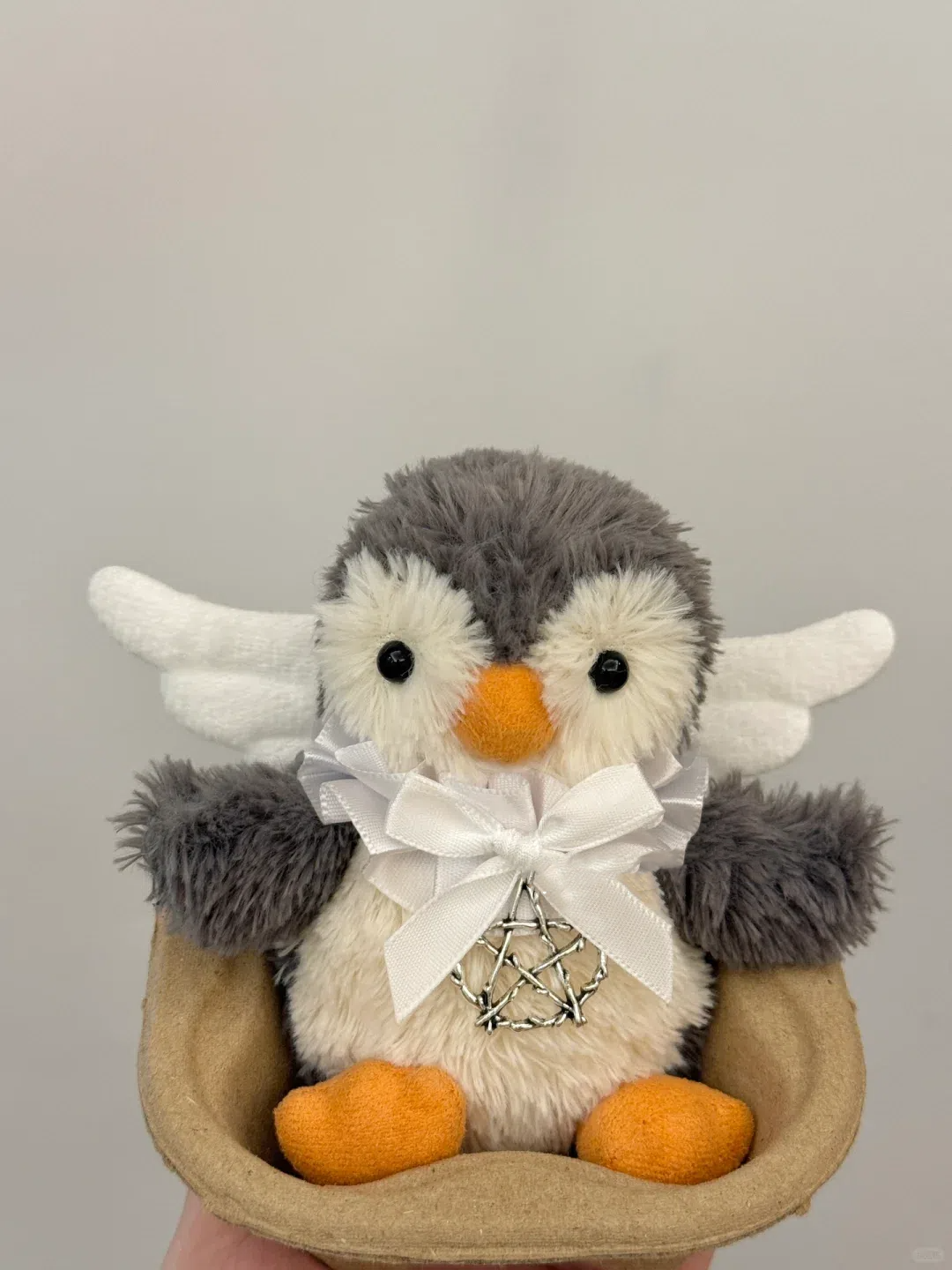 3inch jellycat amusable peanut/small peanut penguin cute outfit - angel & devil