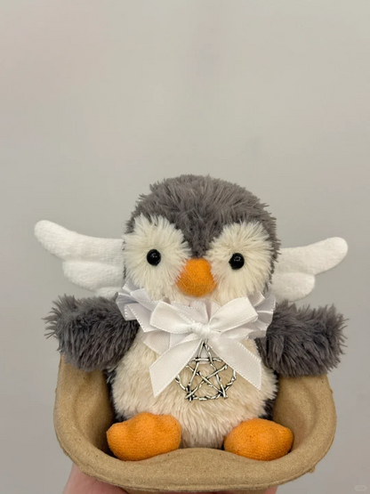 3inch jellycat amusable peanut/small peanut penguin cute outfit - angel - 021814