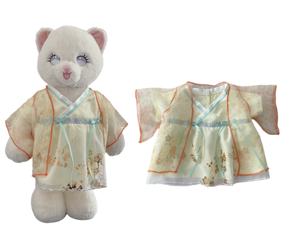 Yellow Chinese Hanfu Outfit for Bartholomew Bear Plush – 14-Inch Outfit