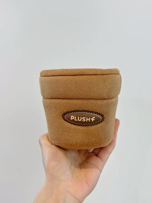 Plushf - Brown base flowerpot planter plush