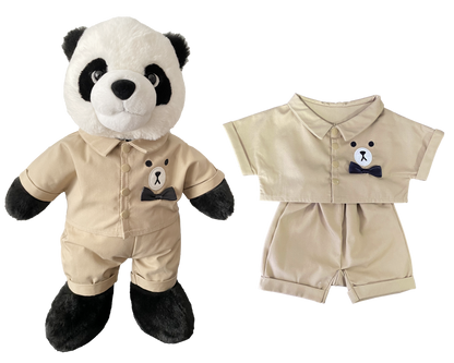Large Bartholomew Bear & 16" Plush Clothes Outfit - Bear Khaki Outfit