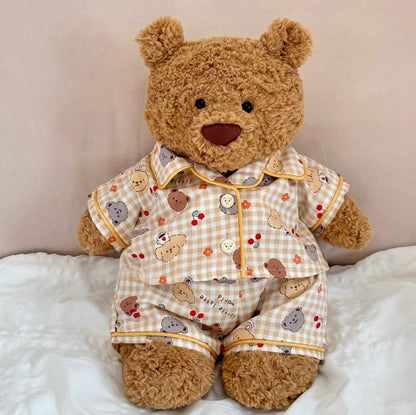Bartholomew bear cute clothes outfits - orange sleepwear(tiny/medium/large/huge)