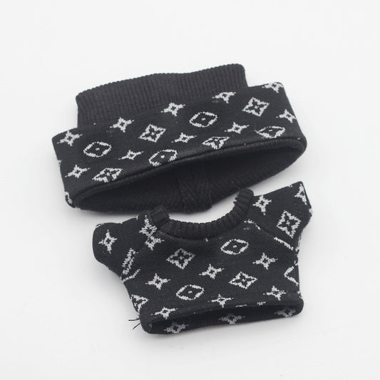Labubu 4inch bag charm clothes outfits - LV logo -  062330