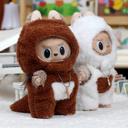 4inch bag charm cute custom clothes outfits - I am monster(brown) - LBB048