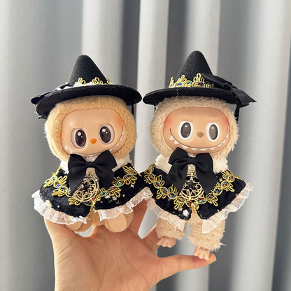 4inch bag charm cute custom clothes outfits - black magic cloak - 050729