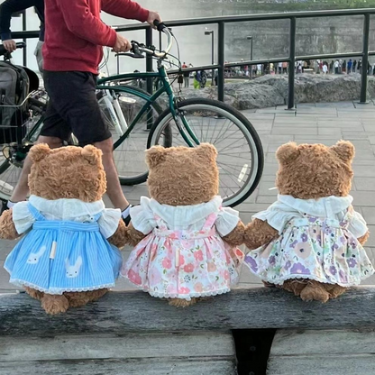 Medium bartholomew bear cute custom clothes outfits - Colorful flower dress