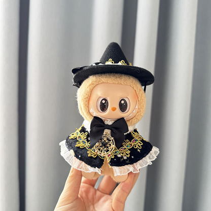 4inch bag charm cute custom clothes outfits - black magic cloak - 050729