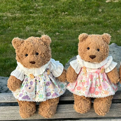 Medium bartholomew bear cute custom clothes outfits - Colorful flower dress