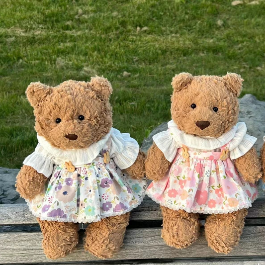 Medium bartholomew bear cute custom clothes outfits - Colorful flower dress