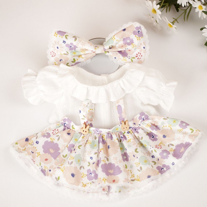 Medium bartholomew bear cute custom clothes outfits - Colorful flower dress