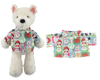 Cartoon Puppy Shirt for Bartholomew Bear Plush – 14-Inch Outfit