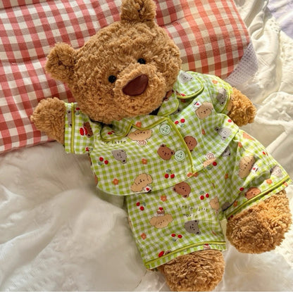Bartholomew bear cute clothes outfits - green sleepwear(tiny/medium/large/huge)