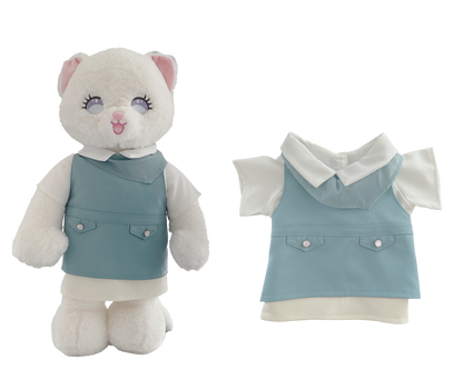 Large Bartholomew Bear & 16" Plush Clothes Outfit - Flight Attendant Outfit