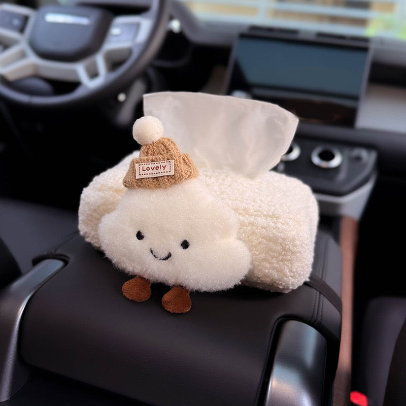 Handmade amuseable cloud car tissue box holder