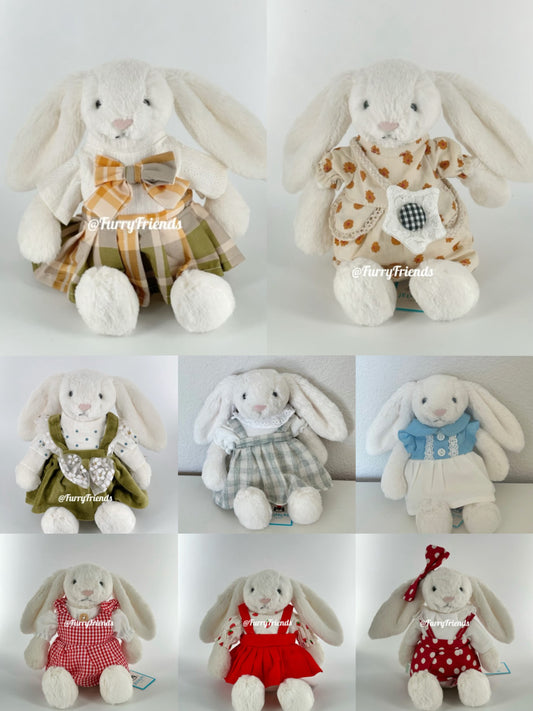 8inch jellycat small bashful bunny cute custom clothes outfits